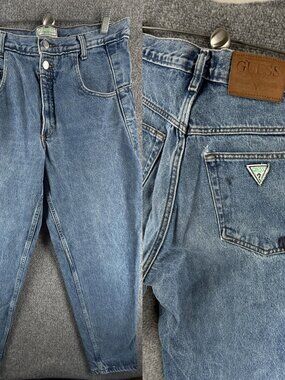 VTG Guess Jeans USA Made Blue Denim 10075 Cotton 90s Womens ACTL 32X32.5